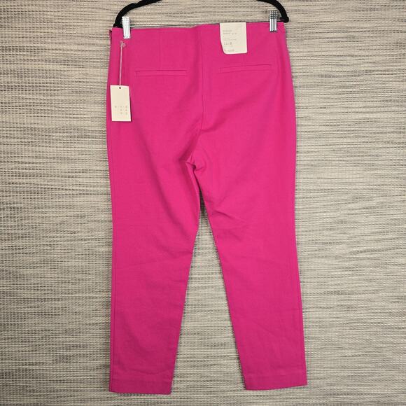 A New Day Pants Womens 12 Pink Skinny Ankle High Rise Bi-Stretch Fitted Career - Picture 2 of 14
